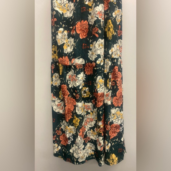 Pink Lily Bring Me To Life Green Lace Trim Floral Maxi - Picture 6 of 8